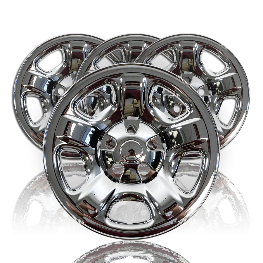 4 CHROME 16" Wheel Skins Hub Cap Tire Covers 5 Lug Steel Rim for 0207